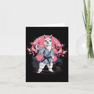 Tarjeta Taekwondo Alpaca Sakura Árbol Judo Amante de Alpac