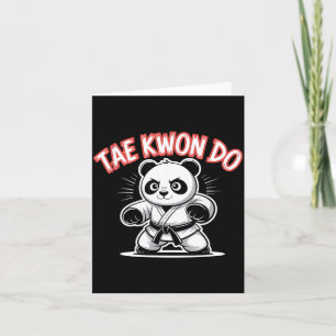 Tarjeta Taekwondo Panda - Divertido Mma Tkd Panda