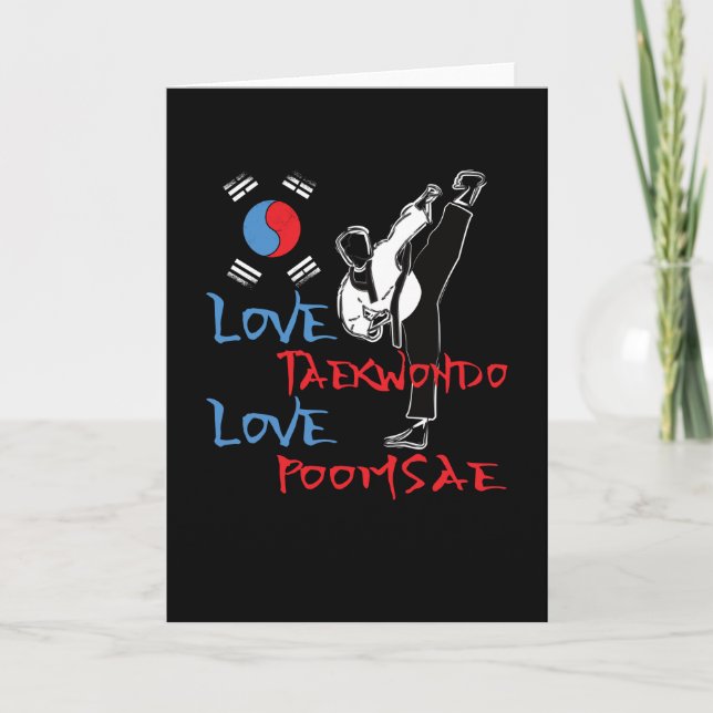Tarjeta Taekwondo Poomsae Uniform Korean Sport (Anverso)