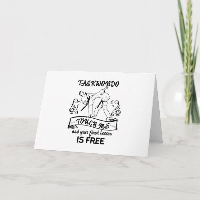 Tarjeta Taekwondo Tócame y tu primera lección es gratis (Anverso)