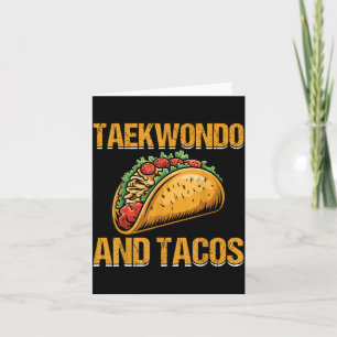 Tarjeta Taekwondo Y Tacos - Artes Marciales Amante de Taco