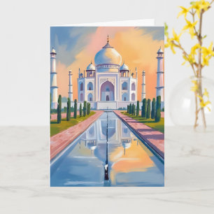 Tarjeta Taj Mahal India Viaje Pintura