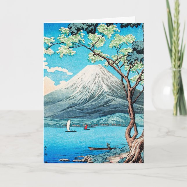 Tarjeta Takahashi - Monte Fuji desde el lago Yamanaka (Anverso)