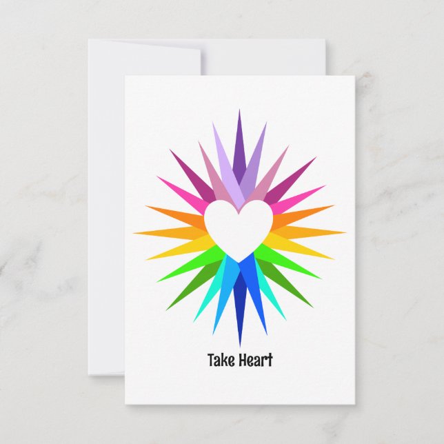 Tarjeta "Take Heart" (Anverso)