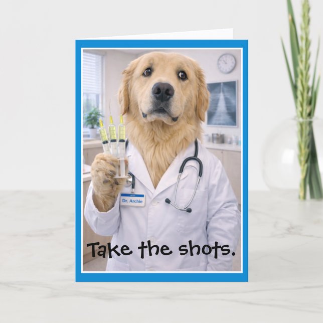 Tarjeta Take the Shots Get Well Card T-2 (Anverso)