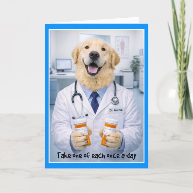 Tarjeta Taking Pills Get Well Card PA-1 (Anverso)