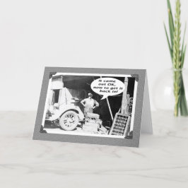 Tarjeta Taller mecánico , vintage, viejo coche y mecánico