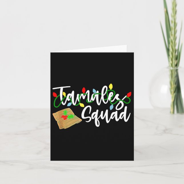 Tarjeta Tamales Squad Tamales Crew Fun Navidades (Anverso)