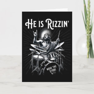 Tarjeta Tambor de percusión divertido Rizz él está Rizzin