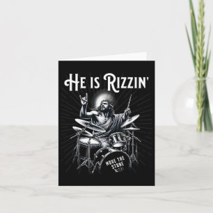 Tarjeta Tambor de percusión divertido Rizz Él está Rizzin 