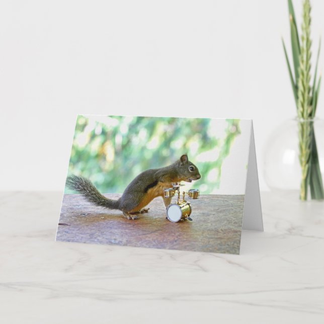 Tarjeta Tambores de juego de ardillas (Anverso)