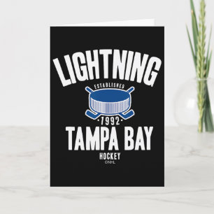Tarjeta Tampa Bay Lightning Disco de Hockey Negro Oficialm