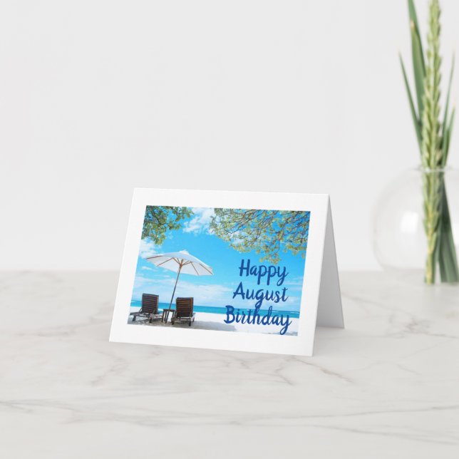 TARJETA **TAN AGRADABLE COMO UN DÍA EN LA PLAYA** CUMPLEAÑ (Anverso)