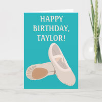 Tan Ballet Zapatos Cumpleaños Personalizado