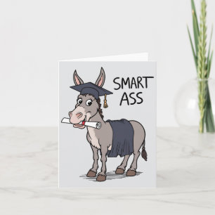 Tarjeta Tan Inteligente Como Burro Divertido Graduado Grad