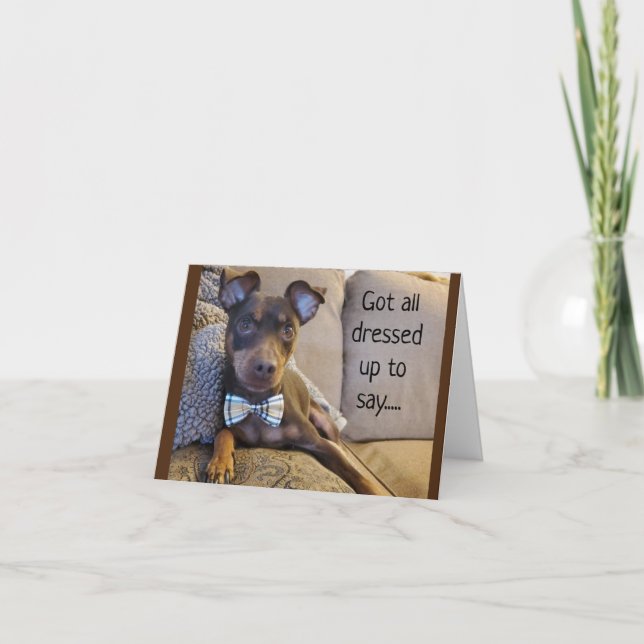 TARJETA TAN LISTO PARA DECIR *FELIZ NAVIDAD* BOW TIE!! (Anverso)