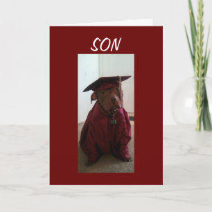 TARJETA TAN ORGULLOSO DE TI HIJO GRADUACIÓN