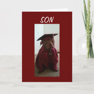 TARJETA TAN ORGULLOSO DE TI HIJO GRADUACIÓN