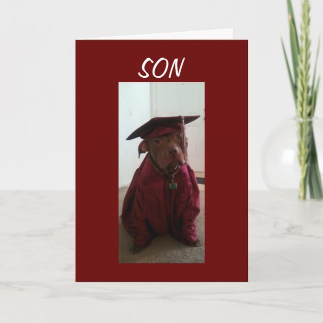 TARJETA TAN ORGULLOSO DE USTED HIJO GRADUADO (Anverso)