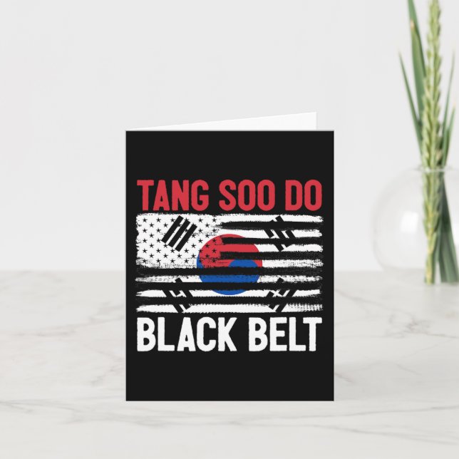 Tarjeta Tang Soo Do Black Belt Karate Fighter (Anverso)