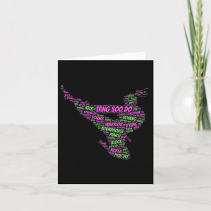 Tarjeta Tang Soo Do Chicas Karate Trabajo De Capacitación 