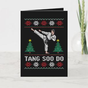 Tarjeta Tang Soo Do Navidad Suéter Feo Artes Marciales