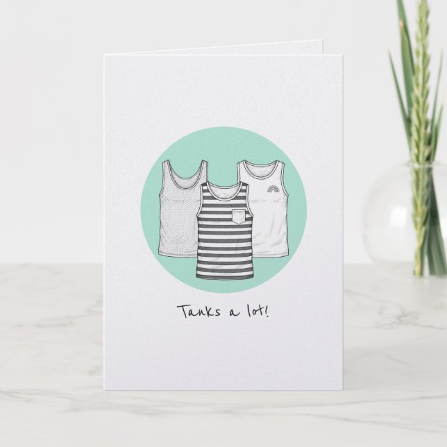 Tarjeta Tanks a lot! punny gay thank you card (Anverso)