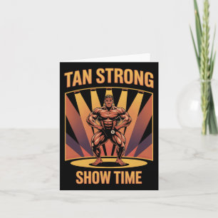 Tarjeta Tanning Bed Tan Fuertes Atletas Gym Goers Bronze T