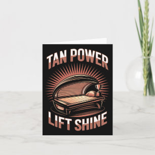 Tarjeta Tanning Bed Tan Power Gym Goers Bodybuilders Men T