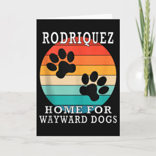 Tarjeta Tanque T de nombre de familia para perros descarri