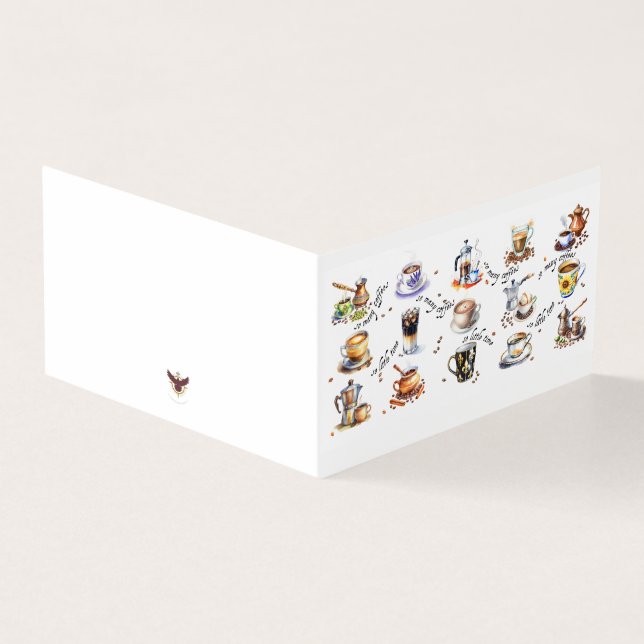 Tarjeta Tantos cafés, tan poco tiempo (Exterior)