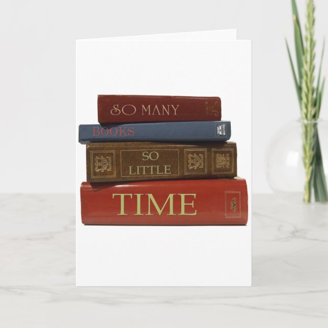 Tarjeta Tantos Libros Tan Poco Tiempo (Anverso)