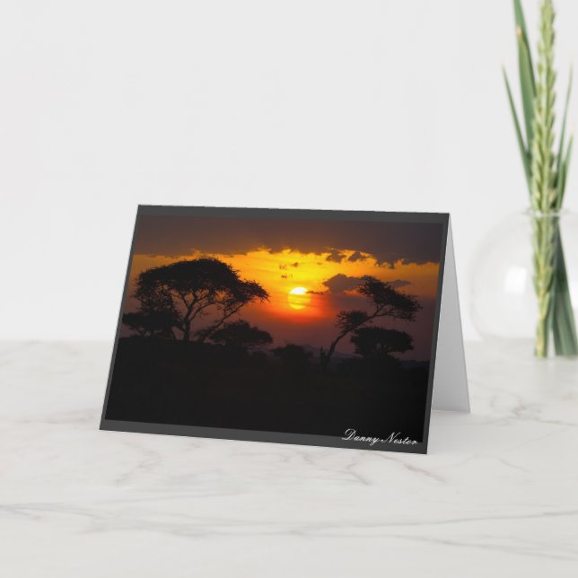 Tarjeta Tanzania Sunset (Anverso)