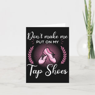 Tarjeta Tap Dance Dance Bailarín Ritmo Tapping Shoes Soft