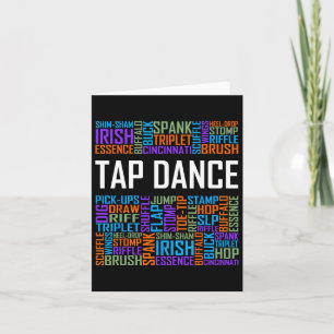 Tarjeta Tap Dance Words Lover Gift Tap Dancer Regalos Danc