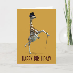 Tarjeta Tap Dancing Giraffe