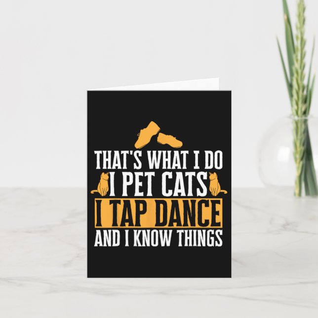 Tarjeta Tap Dancing Teachs Gatos Tap Dancer Tap Dance (Anverso)