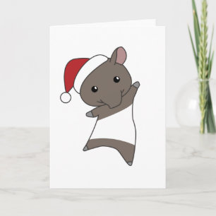 Tarjeta Tapir Navidades Tapire Winter Animals