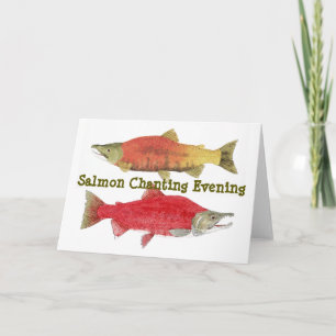 Tarjeta Tarde de color salmón el cantar