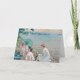 Tarjeta Tarde de verano en el lago   Edward Cucuel
