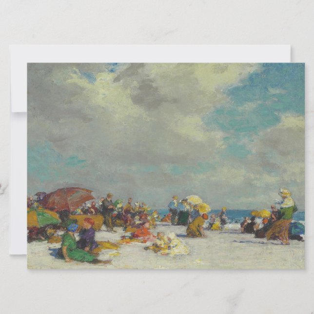 Tarjeta Tarde de verano en la playa (Anverso)