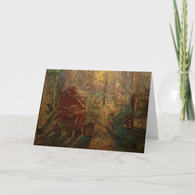 Tarjeta Tarde - La Guardia por Vincent van Gogh (Anverso)