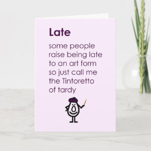Tarjeta Tarde - un divertido poema de feliz cumpleaños atr