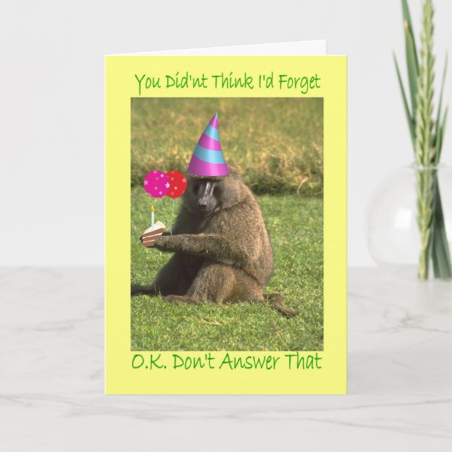 Tarjeta tardía del cumpleaños (Anverso)