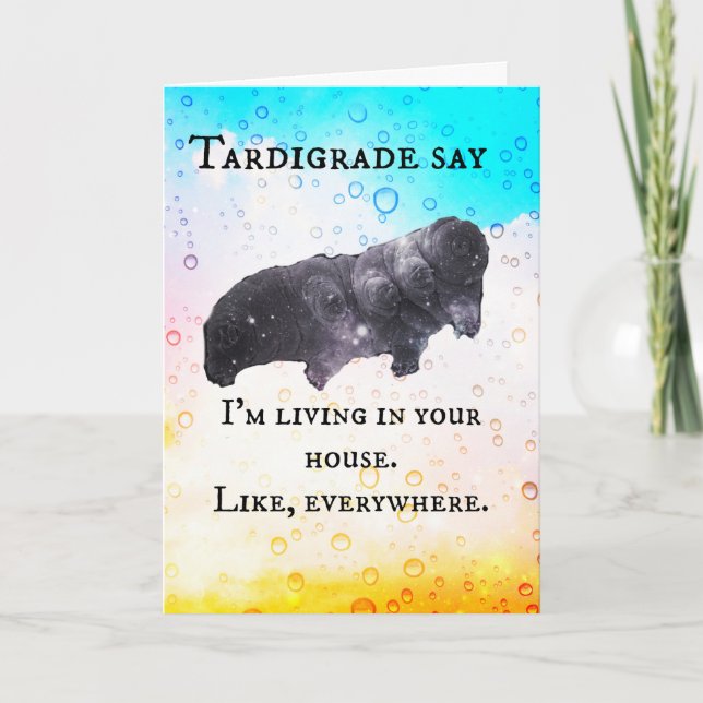 Tarjeta Tardigrade Say - Vivo en tu casa (Anverso)