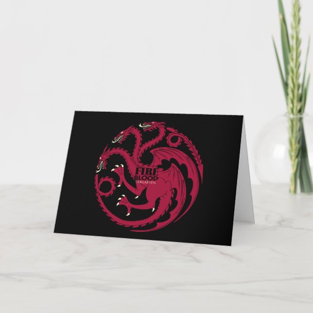 Tarjeta Targaryen Sigil - fuego y sangre (Anverso)