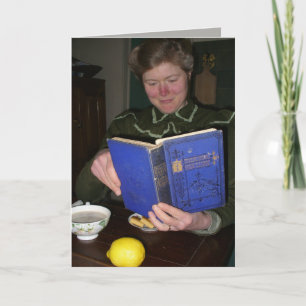 Tarjeta Tarjeta: cita de libro victoriana en el interior