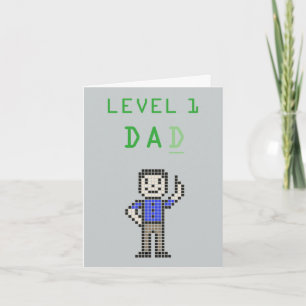 Tarjeta "tarjeta de 8 bits del día de padre del papá del