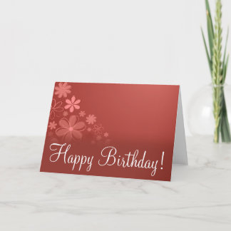 Tarjeta "Tarjeta de Cumpleaños" de Floral Roja