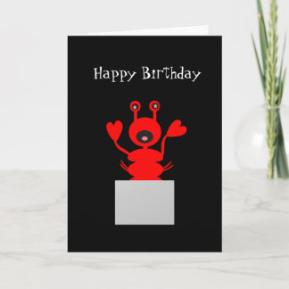 Tarjeta ¡Tarjeta de cumpleaños de langosta! Mantente fuera